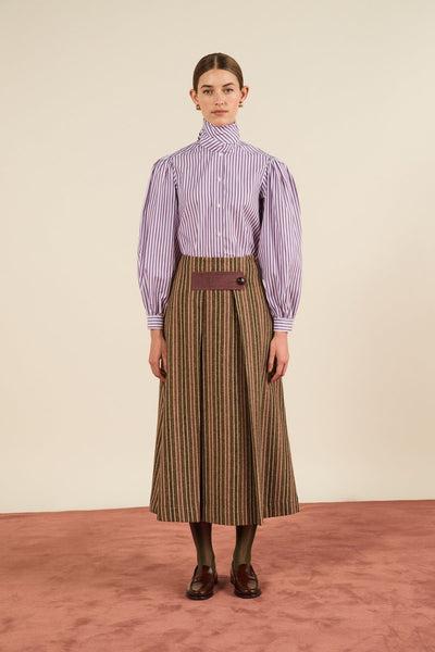 Maria de la Orden | Sacha Skirt Purple Stripes