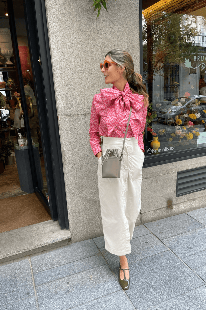 Sequana Skirt White Velvet - Maria de la Orden