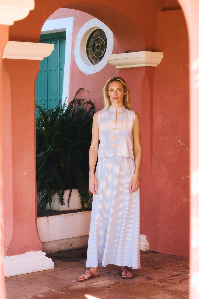 Maria de la Orden | Thea Vest Sky Stripes