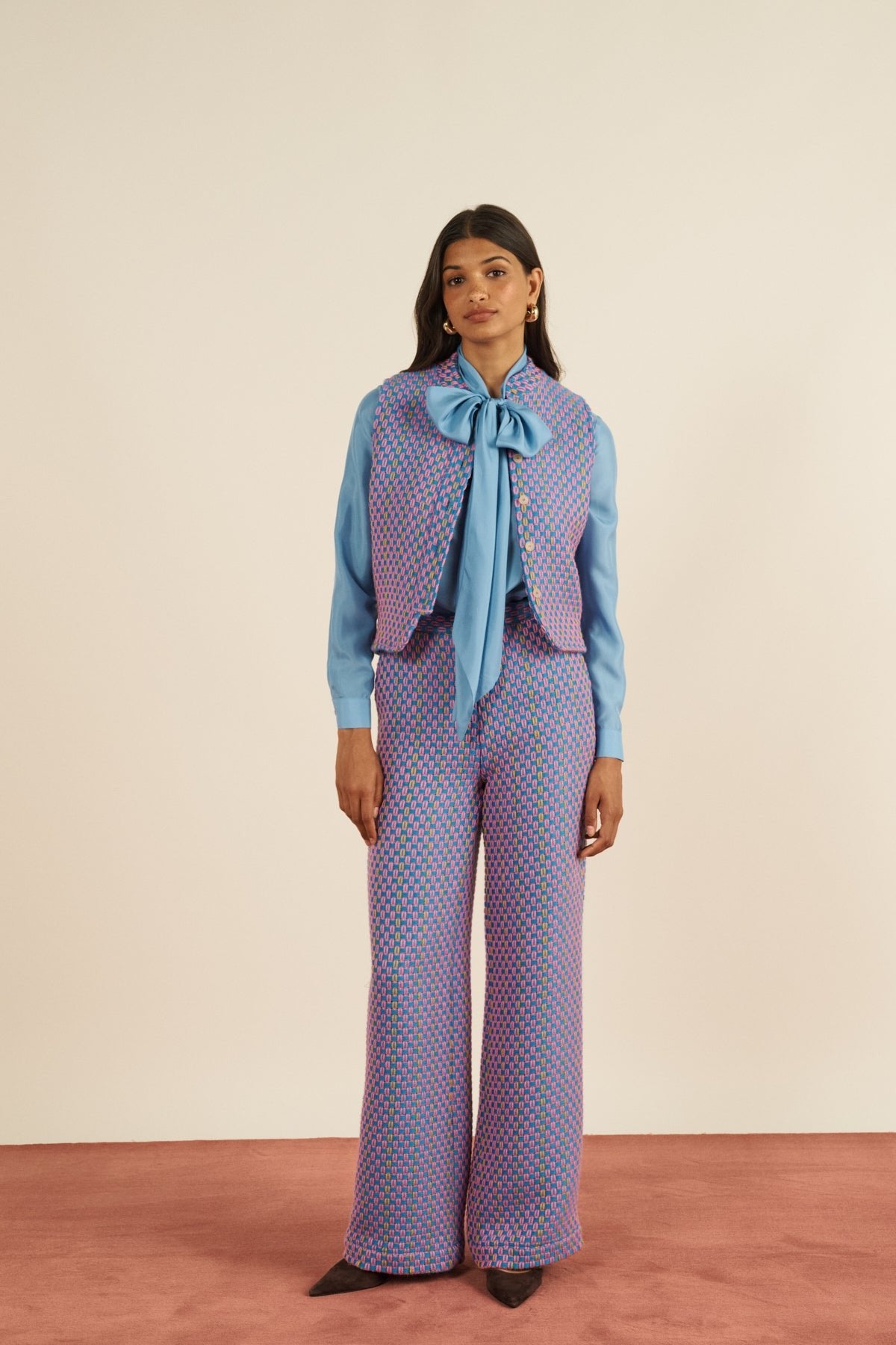 Maria de la Orden | Thelma Vest Swedish Blue Tweed