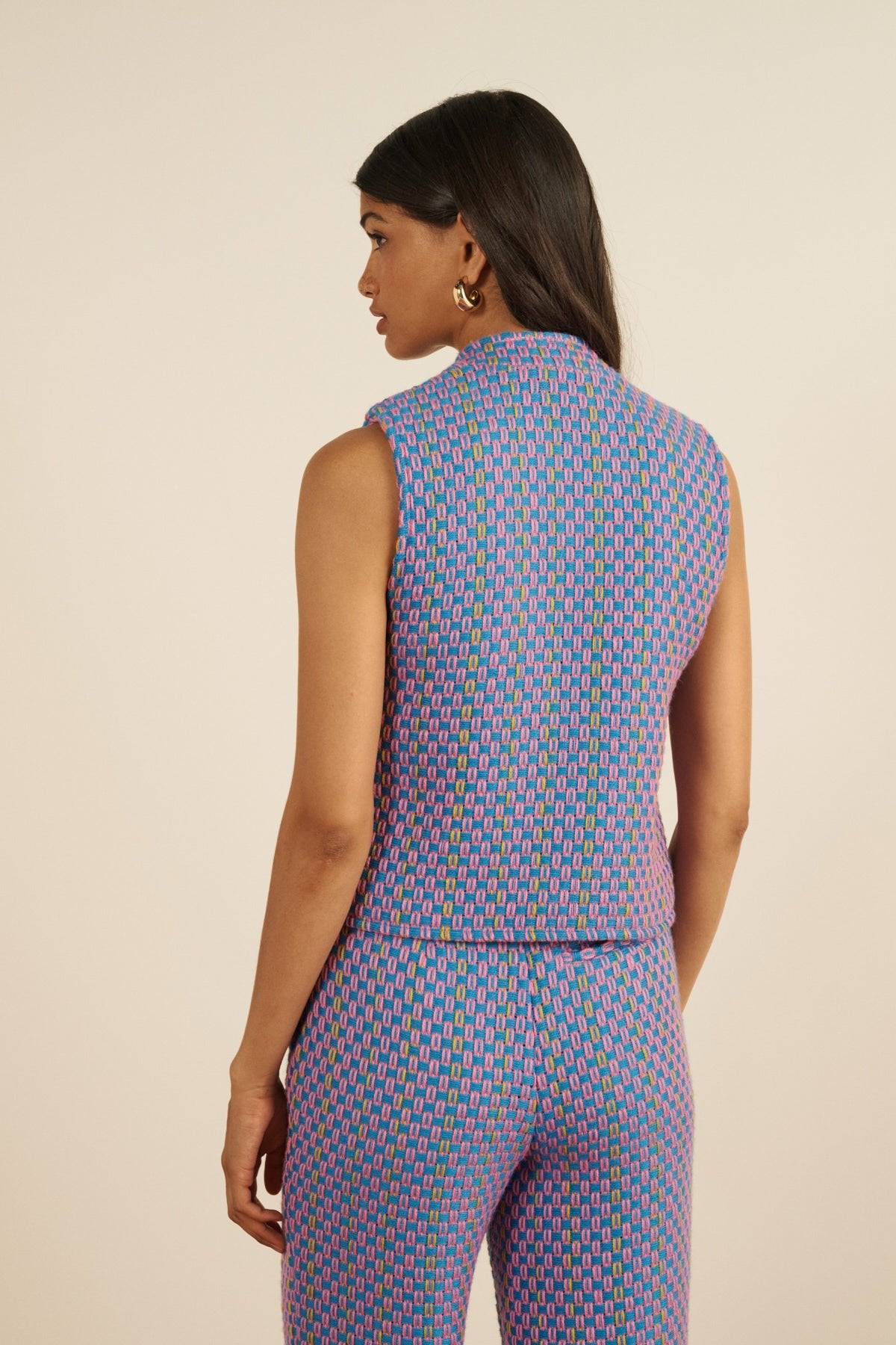 Maria de la Orden | Thelma Vest Swedish Blue Tweed