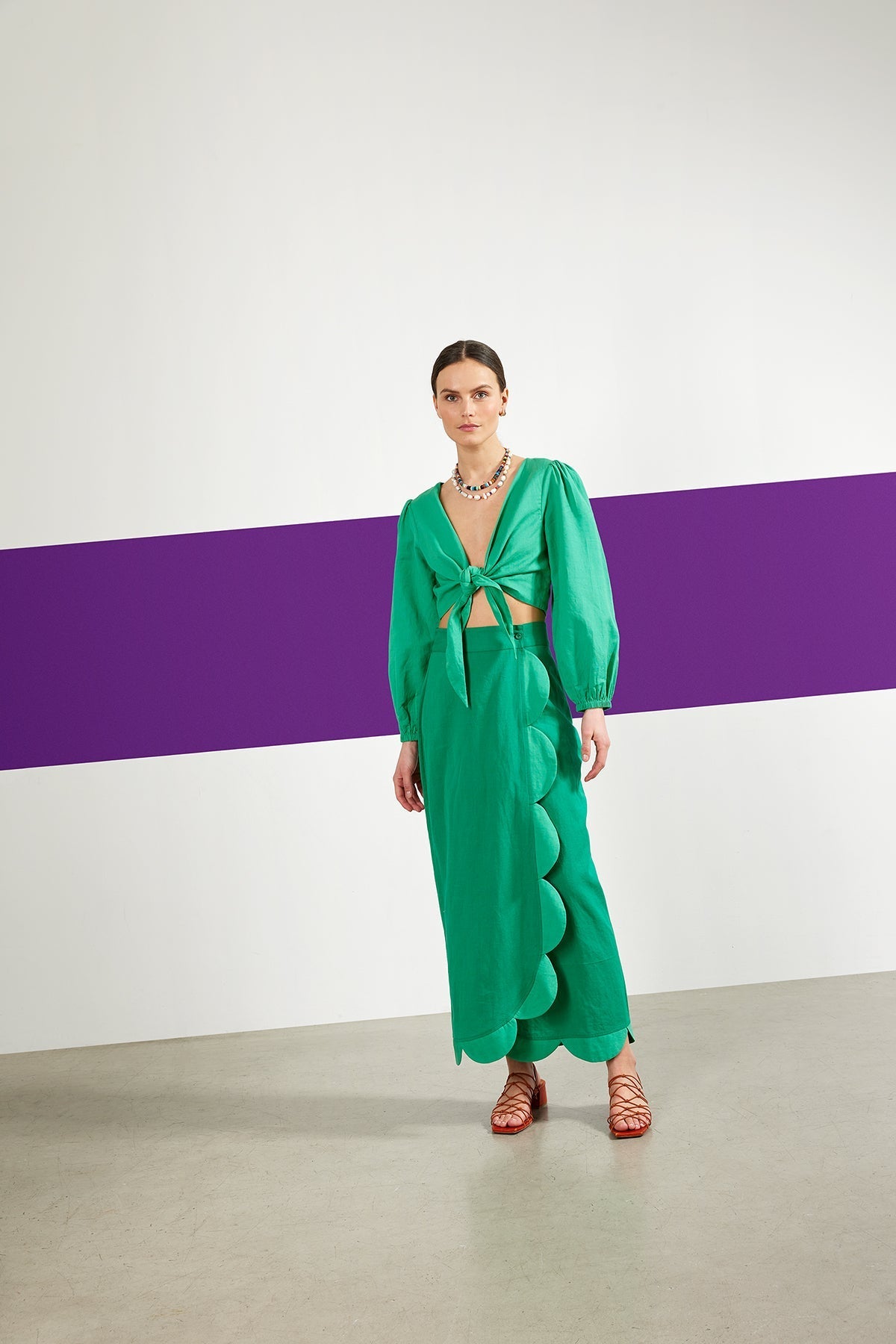 Maria de la Orden | Ulla Top Green Linen