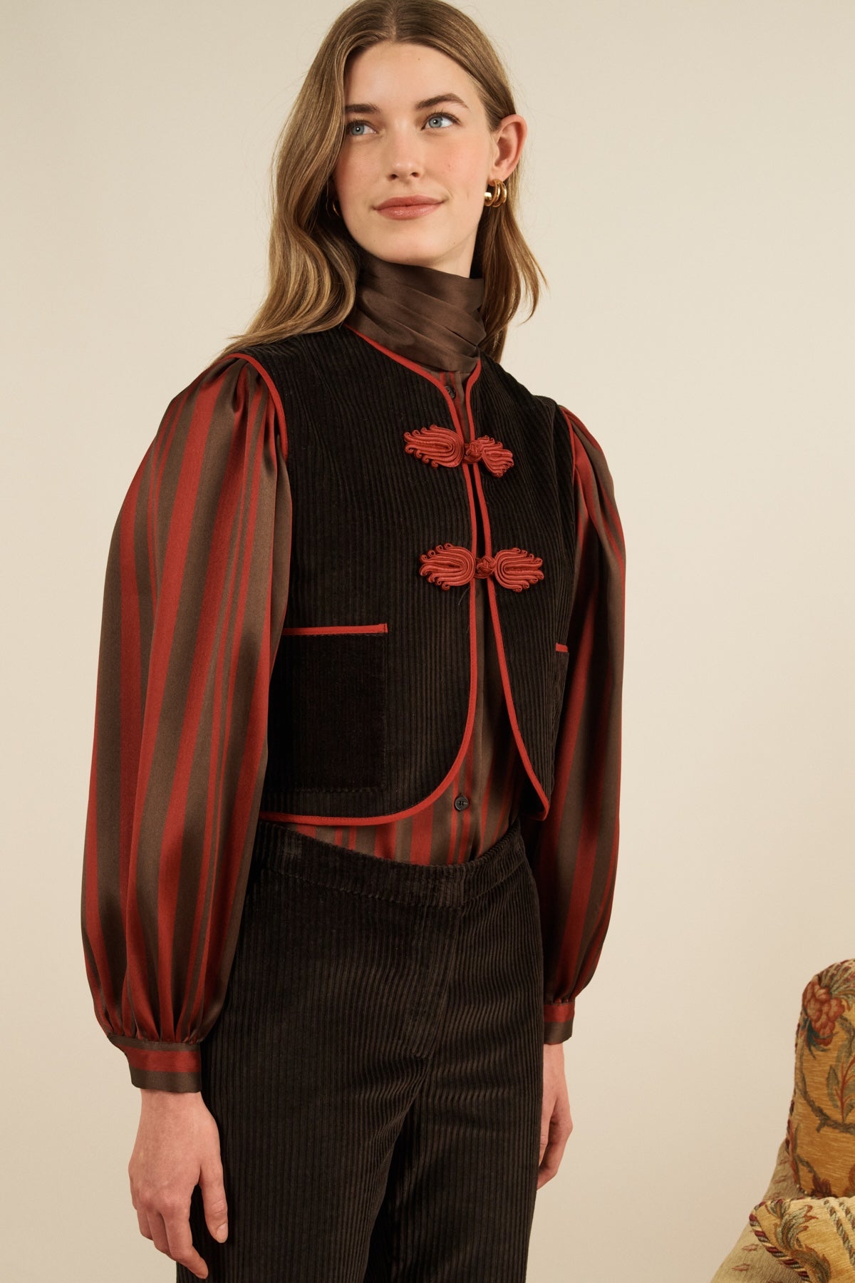 Maria de la Orden | Vienna Vest Brown Corduroy