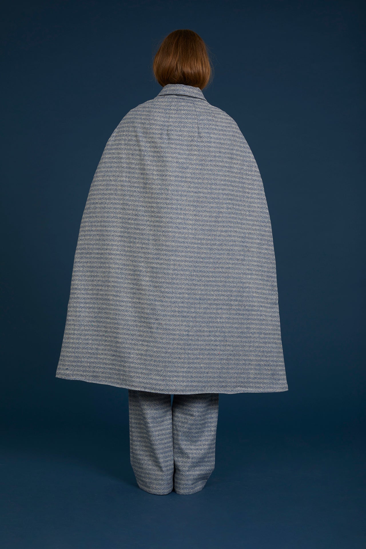 Maria de la Orden | Wood Cape Blue Tweed Lambswool