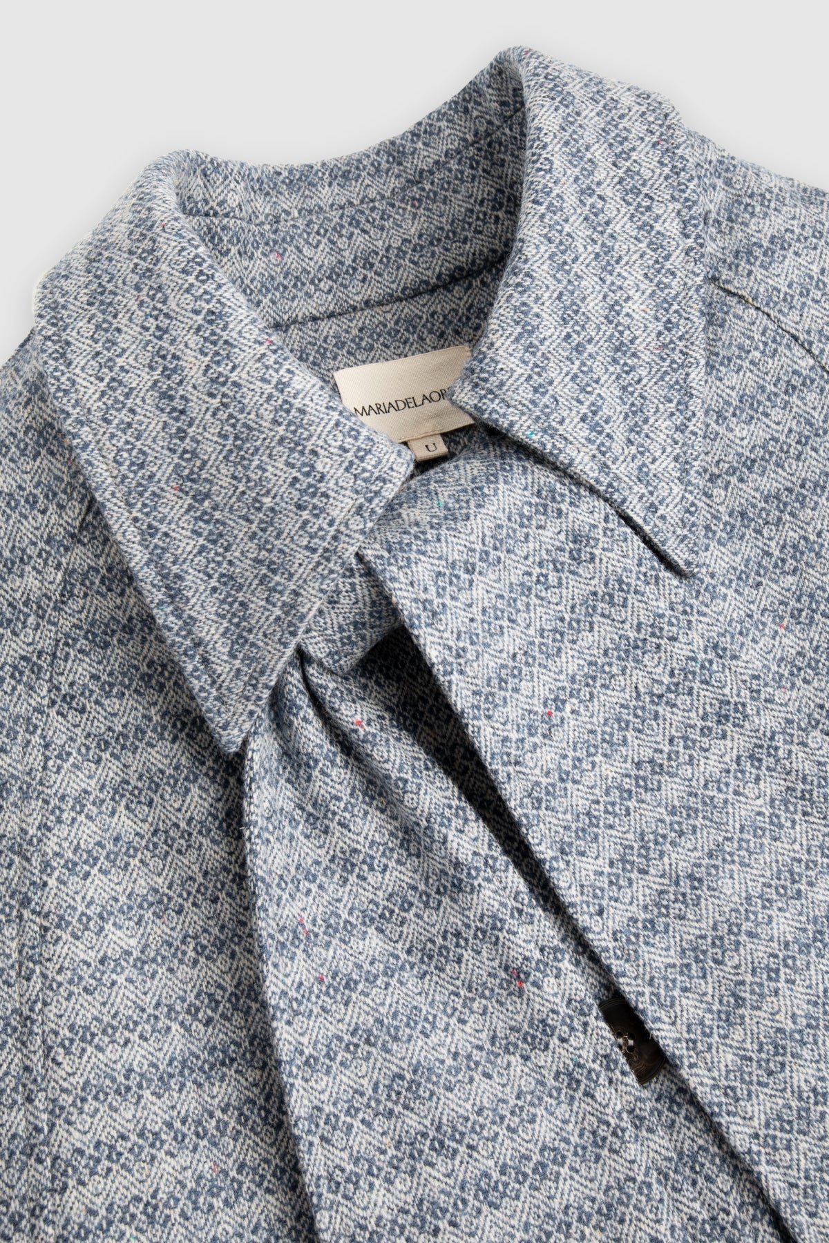 Maria de la Orden | Wood Cape Blue Tweed Lambswool