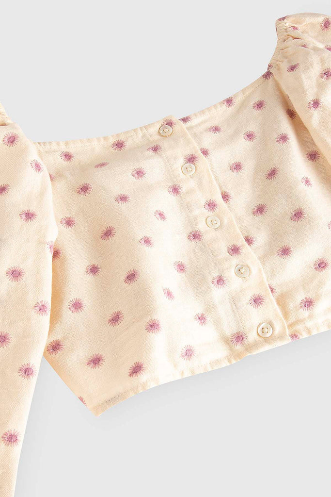 Cannes Top Flowers Embroideries - Maria de la Orden