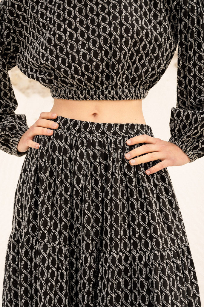 Luna Skirt Black & White - Maria de la Orden