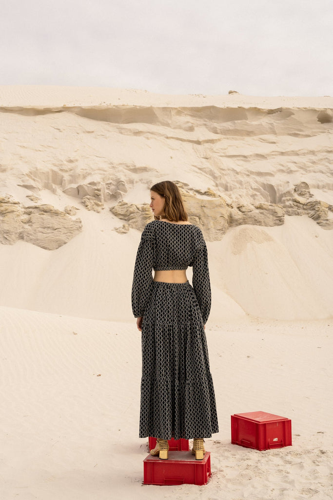 Luna Skirt Black & White - Maria de la Orden