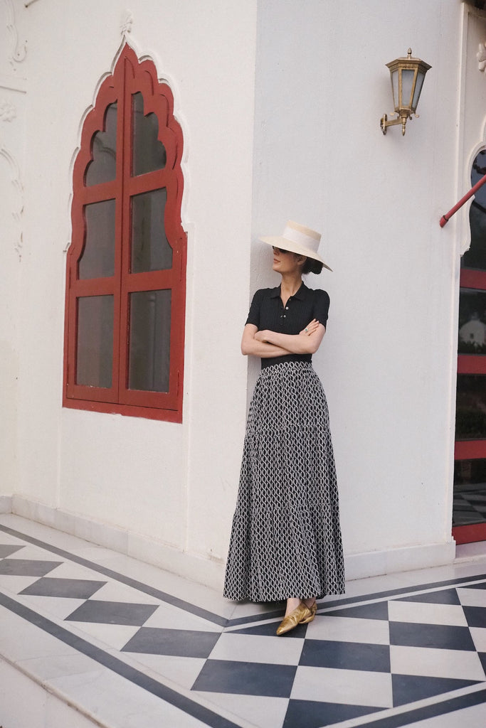 Luna Skirt Black & White - Maria de la Orden