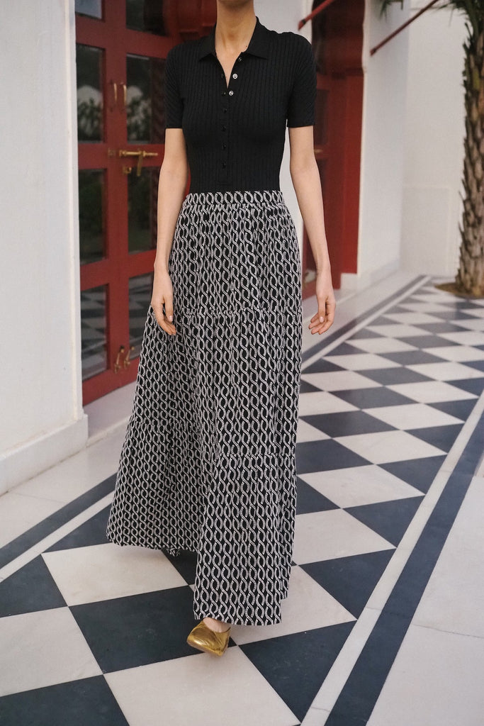 Luna Skirt Black & White - Maria de la Orden