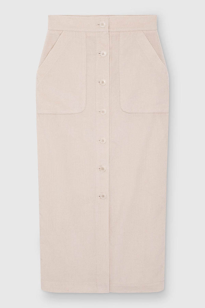 Sequana Skirt White Velvet - Maria de la Orden