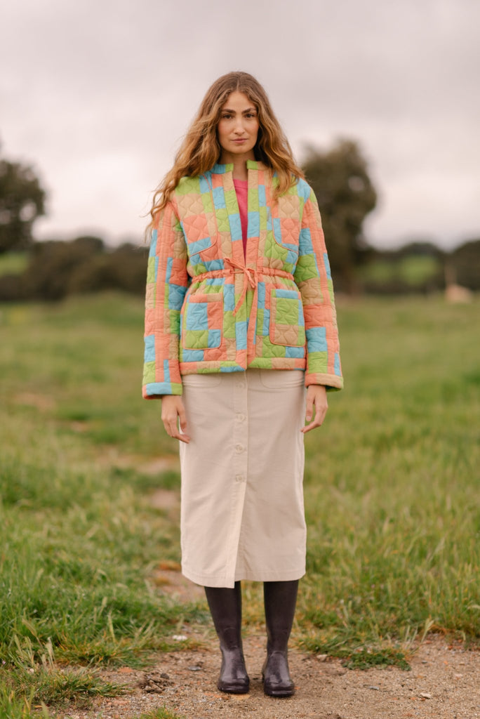 Sequana Skirt White Velvet - Maria de la Orden