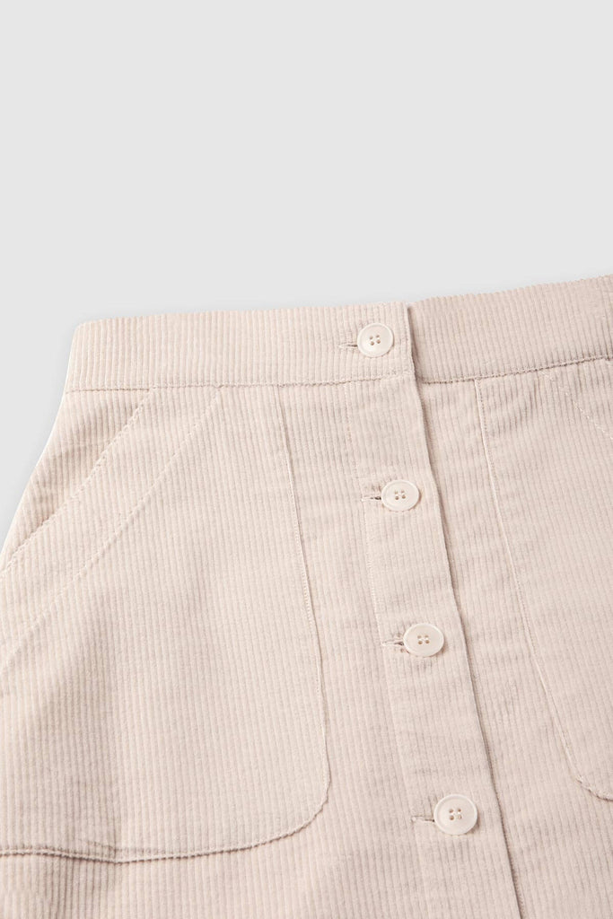 Sequana Skirt White Velvet - Maria de la Orden