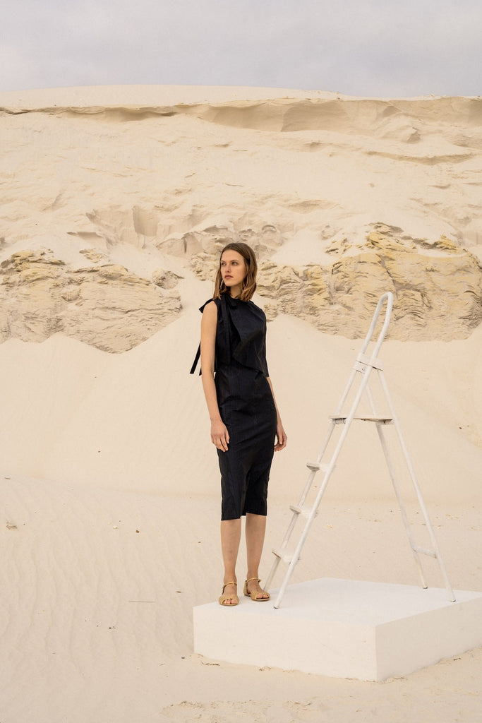 Sibyl Dress Navy - Maria de la Orden